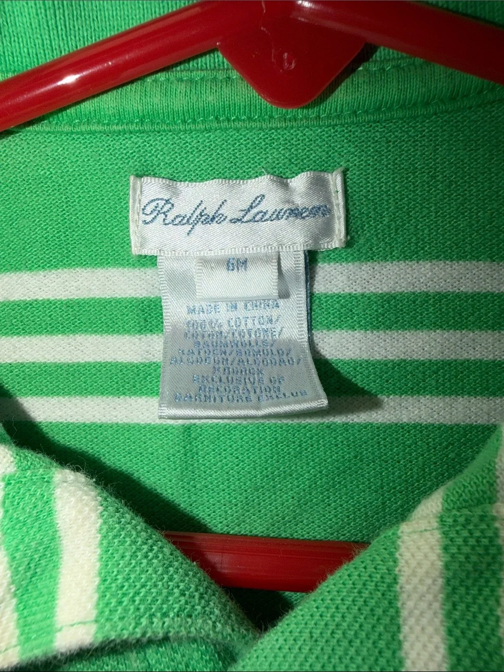 Ralph Lauren Green and White Striped Polo One-Piece romper